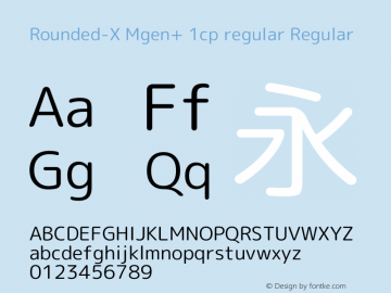 Rounded-X Mgen+ 1cp regular Regular Version 1.059.20150116 Font Sample