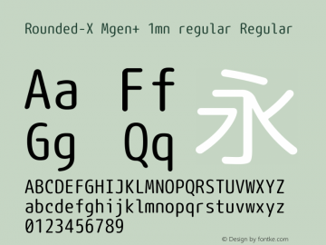 Rounded-X Mgen+ 1mn regular Regular Version 1.058.20140828 Font Sample