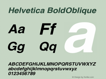 Helvetica BoldOblique Version 002.000图片样张