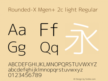 Rounded-X Mgen+ 2c light Regular Version 1.059.20150116图片样张