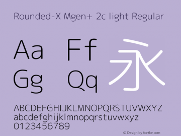 Rounded-X Mgen+ 2c light Regular Version 1.059.20150602图片样张