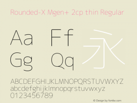 Rounded-X Mgen+ 2cp thin Regular Version 1.058.20140828图片样张