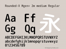 Rounded-X Mgen+ 2m medium Regular Version 1.059.20150116 Font Sample