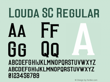Louda SC Regular Version 1.001;PS 001.001;hotconv 1.0.56;makeotf.lib2.0.21325图片样张