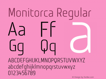 Monitorca Regular 1.0; CC 3.0 BY-ND图片样张