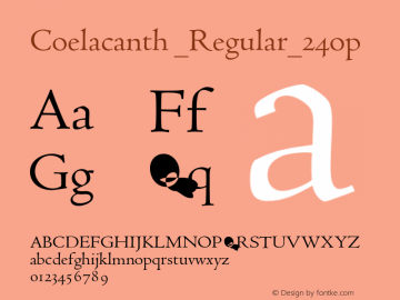 Coelacanth _Regular_24op Version 000.002图片样张