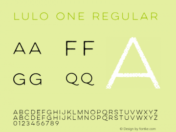 Lulo One Regular Version 1.000;com.myfonts.easy.yellow-design.lulo.one.wfkit2.version.4ecu Font Sample
