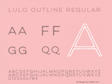 Lulo Outline Regular Version 1.000;com.myfonts.easy.yellow-design.lulo.outline.wfkit2.version.4ecr图片样张