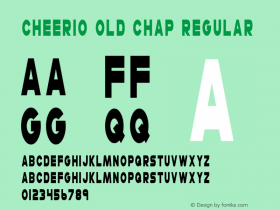 Cheerio Old Chap Regular Version 1.00 September 1, 2014, initial release图片样张