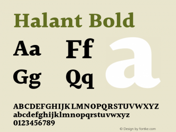 Halant Bold Version 1.100;PS 1.0;hotconv 1.0.78;makeotf.lib2.5.61930; ttfautohint (v1.1) -l 8 -r 50 -G 200 -x 14 -D latn -f deva -w gGD -W -c图片样张