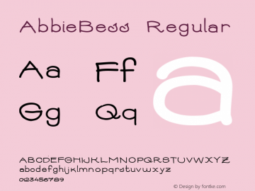 AbbieBess Regular Version 1.00 2014图片样张