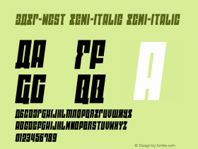 EAST-west Semi-Italic Semi-Italic Version 1.0; 2014图片样张
