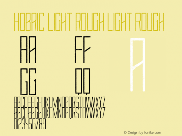 Hobric Light Rough Light Rough Version 1.000 Font Sample