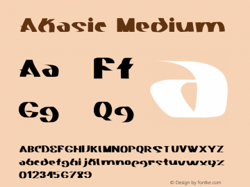 Akasic Medium Version 001.000 Font Sample