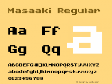 Masaaki Regular Version 1.000;PS 001.000;hotconv 1.0.70;makeotf.lib2.5.58329 Font Sample
