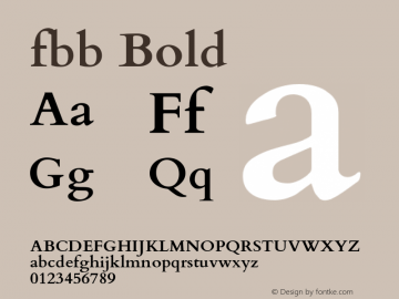 fbb Bold Version 1.045 Font Sample