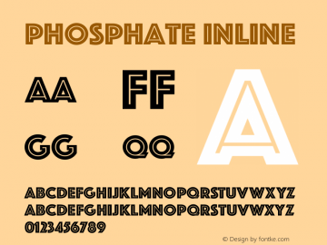 Phosphate Inline 7.0d4e7 Font Sample