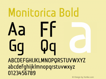 Monitorica Bold 1.2; CC 4.0 BY-ND Font Sample