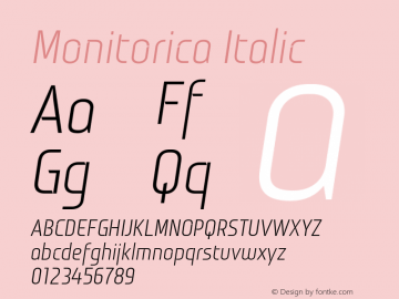 Monitorica Italic 1.2; CC 4.0 BY-ND图片样张