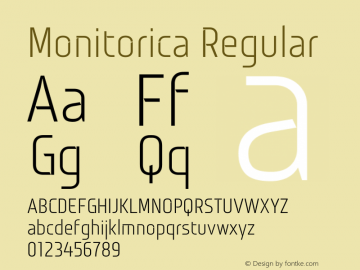 Monitorica Regular 1.2; CC 4.0 BY-ND Font Sample