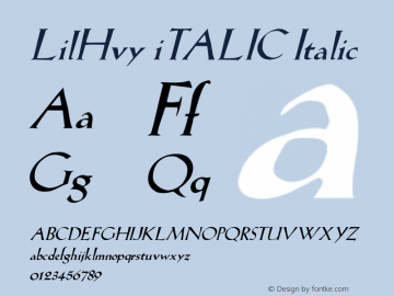 LilHvy iTALIC Italic Unknown图片样张