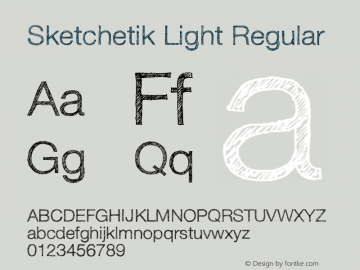 Sketchetik Light Regular Version 2.000图片样张