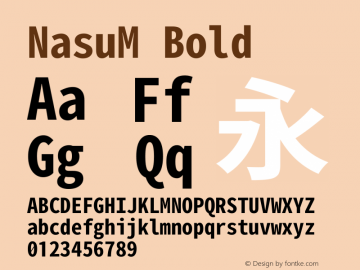 NasuM Bold Version 2014.0917图片样张