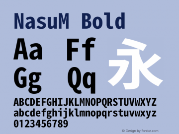 NasuM Bold Version 2014.0925图片样张