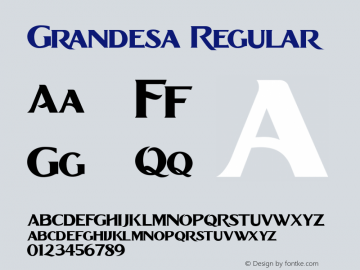 Grandesa Regular 1.000 Font Sample