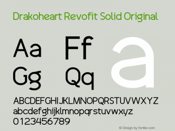 Drakoheart Revofit Solid Original Version 1.00 September 18, 2014图片样张