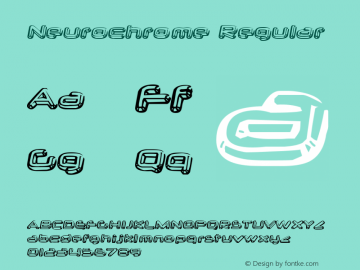Neurochrome Regular Version 2.1; 2001 Font Sample