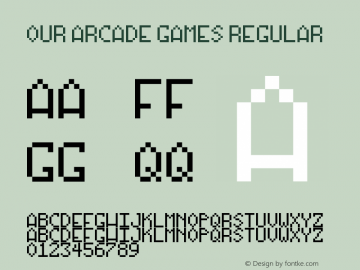 Our Arcade Games Regular Version 1.0 Font Sample