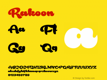 Rakoon ☞ Version 1.000;com.myfonts.easy.mawns.rakoon.regular.wfkit2.version.4fcP图片样张