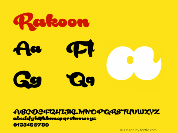 Rakoon ☞ Version 1.000;com.myfonts.easy.mawns.rakoon.regular.wfkit2.version.4fcP Font Sample