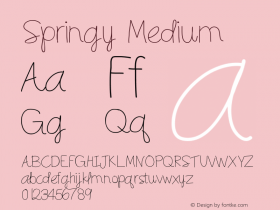 Springy Medium Version 001.000 Font Sample