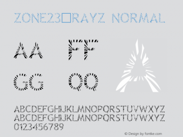 Zone23_Rayz Normal 0.9b - Release:  Mar 1998 Font Sample