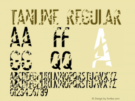 Tanline Regular Altsys Fontographer 4.1 9/17/97 Font Sample