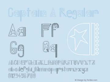 Captain A Regular Version 1.00 September 26, 2014, initial release图片样张