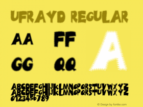 Ufrayd Regular Macromedia Fontographer 4.1 4/25/97 Font Sample