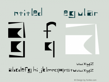 Untitled 2 Regular Macromedia Fontographer 4.1 10/23/97 version 1.0 Font Sample