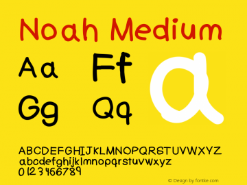 Noah Medium Version 001.000 Font Sample