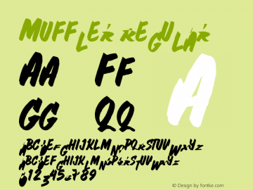 Muffler Regular Version 1.0 Font Sample