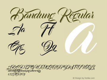 Bandung Regular Version 1.000 Majestype Fonts图片样张