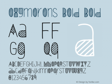 Oxymorons Bold Bold Version 1.000 2014 initial release图片样张