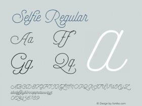 Selfie Regular Version 001.001 ;com.myfonts.easy.argentina-lian-types.selfie.light.wfkit2.version.4h4H图片样张