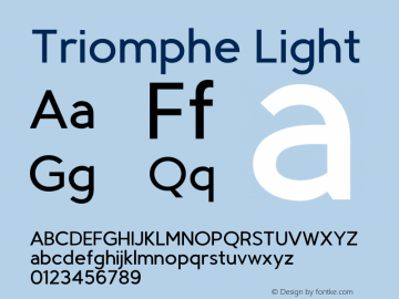 Triomphe Light Version V.2.0.0 ; ttfautohint (v1.3)图片样张