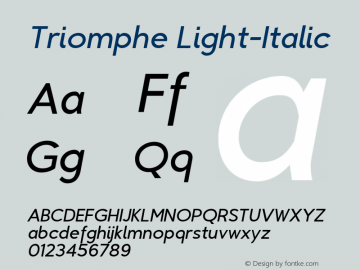 Triomphe Light-Italic Version V.2.0.0图片样张