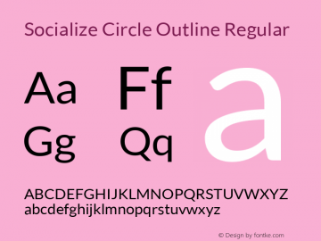 Socialize Circle Outline Regular Socialize: 2014图片样张