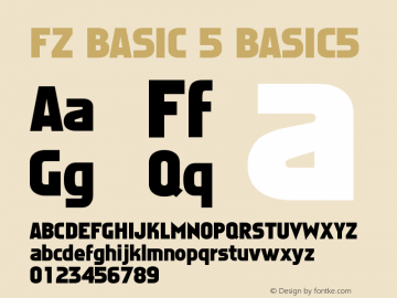 FZ BASIC 5 BASIC5 Version 1.000 Font Sample