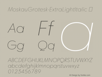 MoskauGrotesk-ExtraLightItalic ☞ 1.000;com.myfonts.easy.letter-edit.moskau-grotesk.extra-light-italic.wfkit2.version.4h2g Font Sample